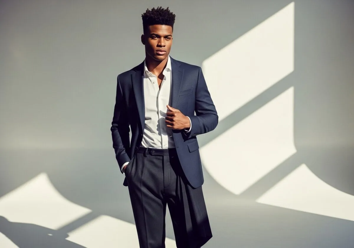 Veste masculine élégante sur un mannequin en studio