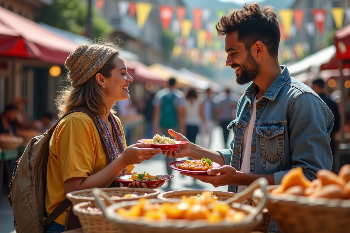 Partage de plats lors d