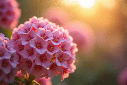 Fleurs de kalmia en gros plan au matin lumineux
