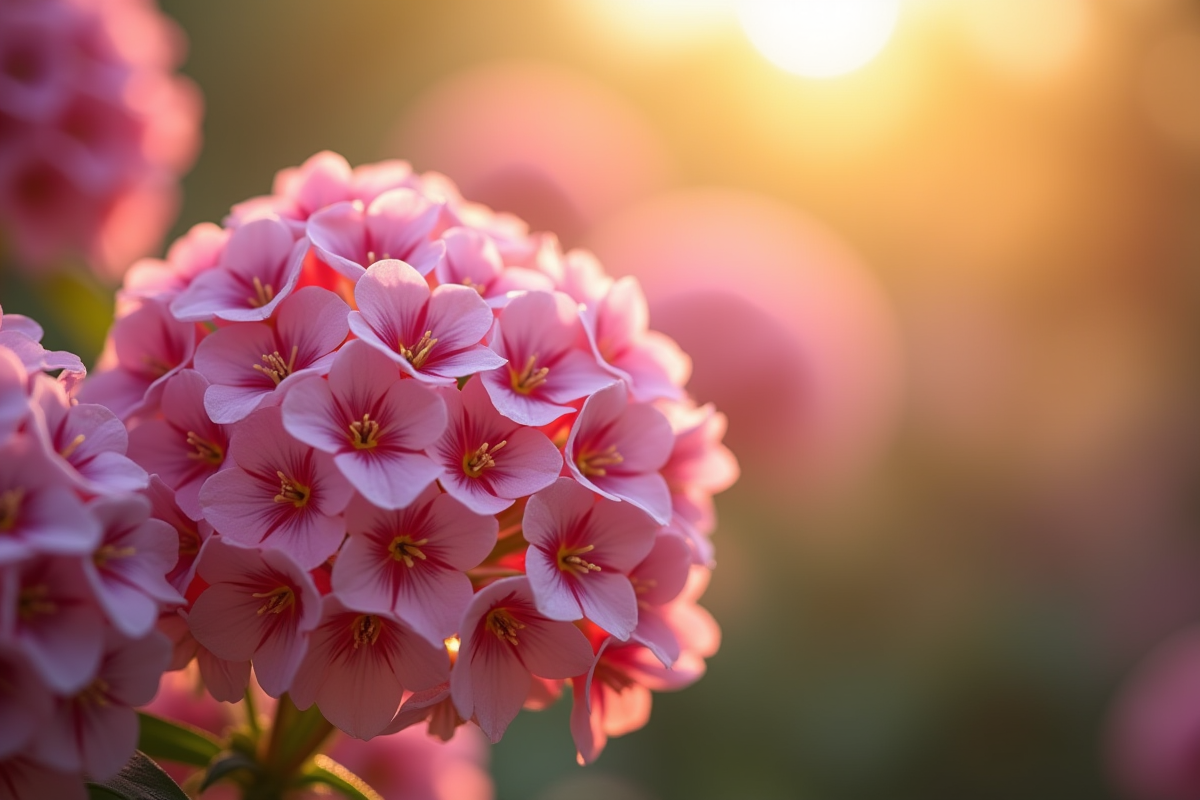 Fleurs de kalmia en gros plan au matin lumineux