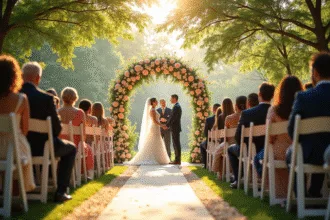 Cérémonie laïque de mariage personnalisée avec des couples heureux