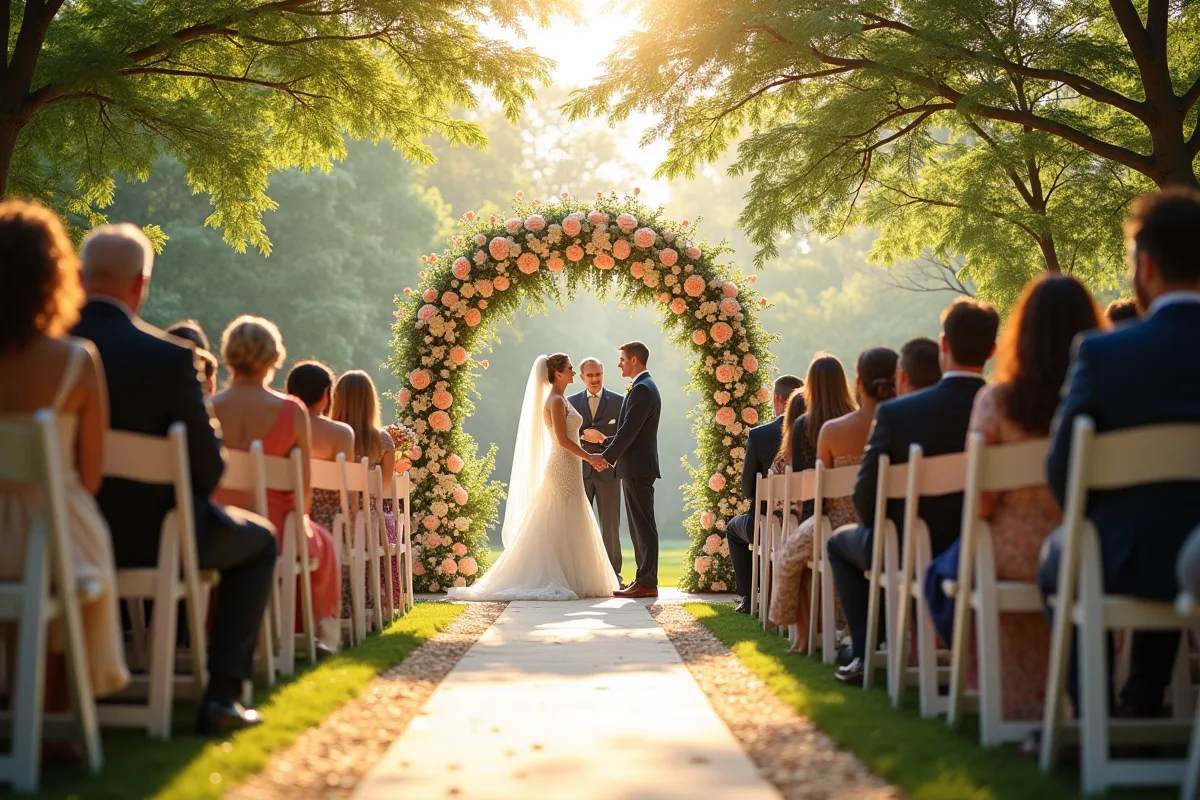 Cérémonie laïque de mariage personnalisée avec des couples heureux