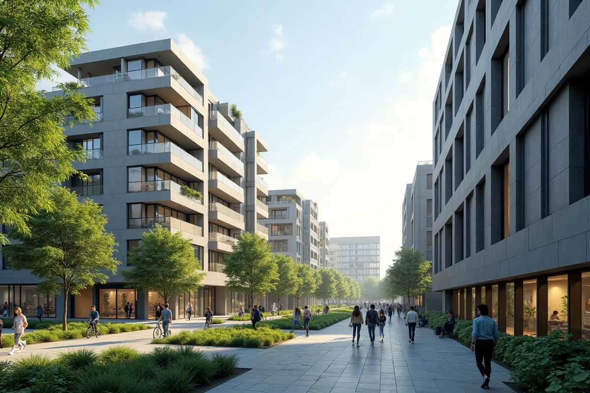 Zone urbaine d'un PLU avec habitats et infrastructures publiques