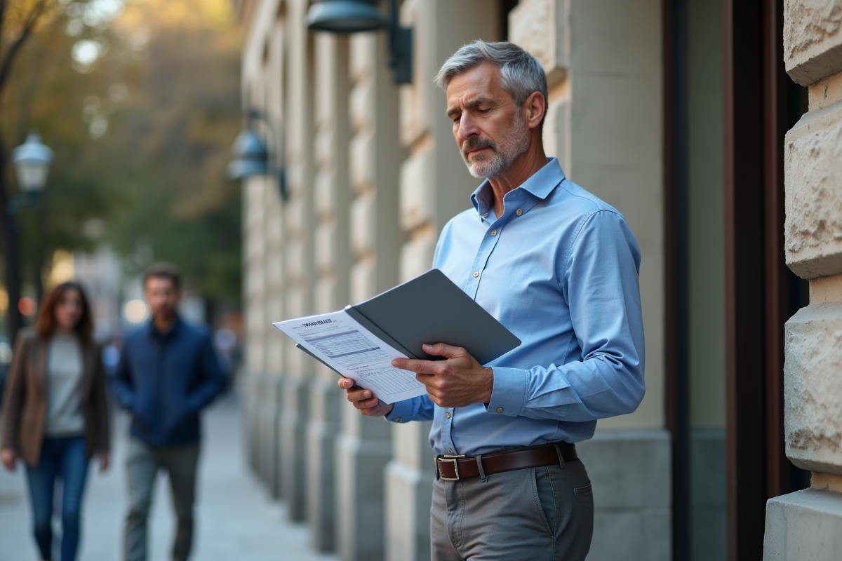 Homme vérifiant un budget à l